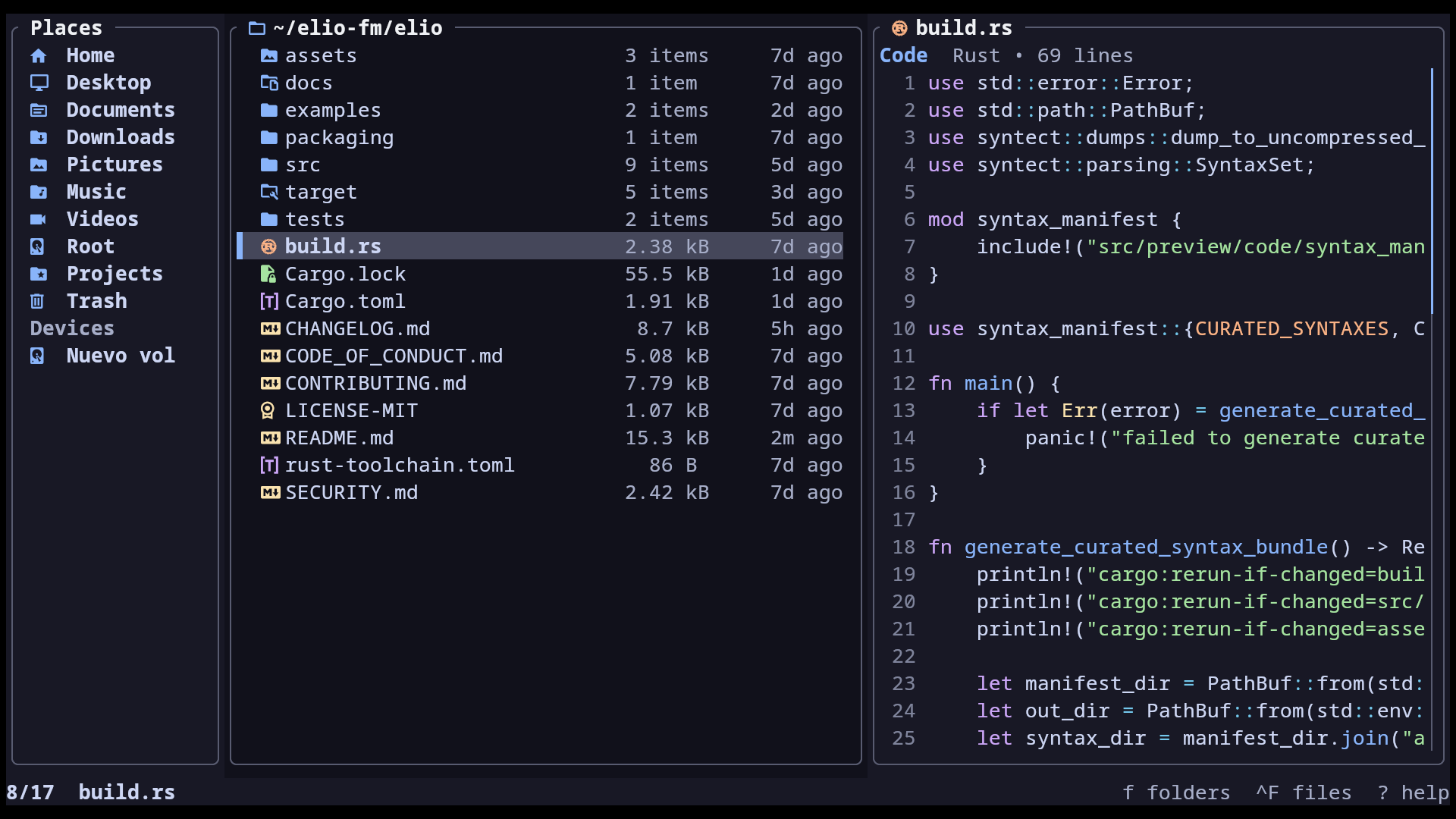 Catppuccin Mocha theme screenshot