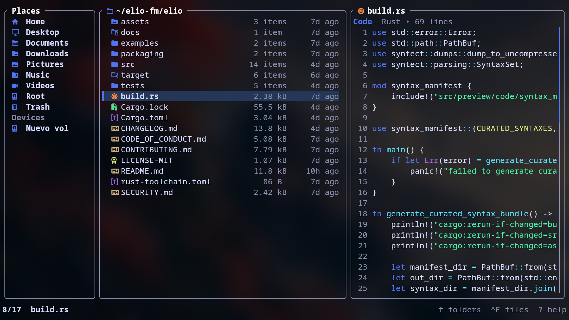 Terminal ANSI theme screenshot