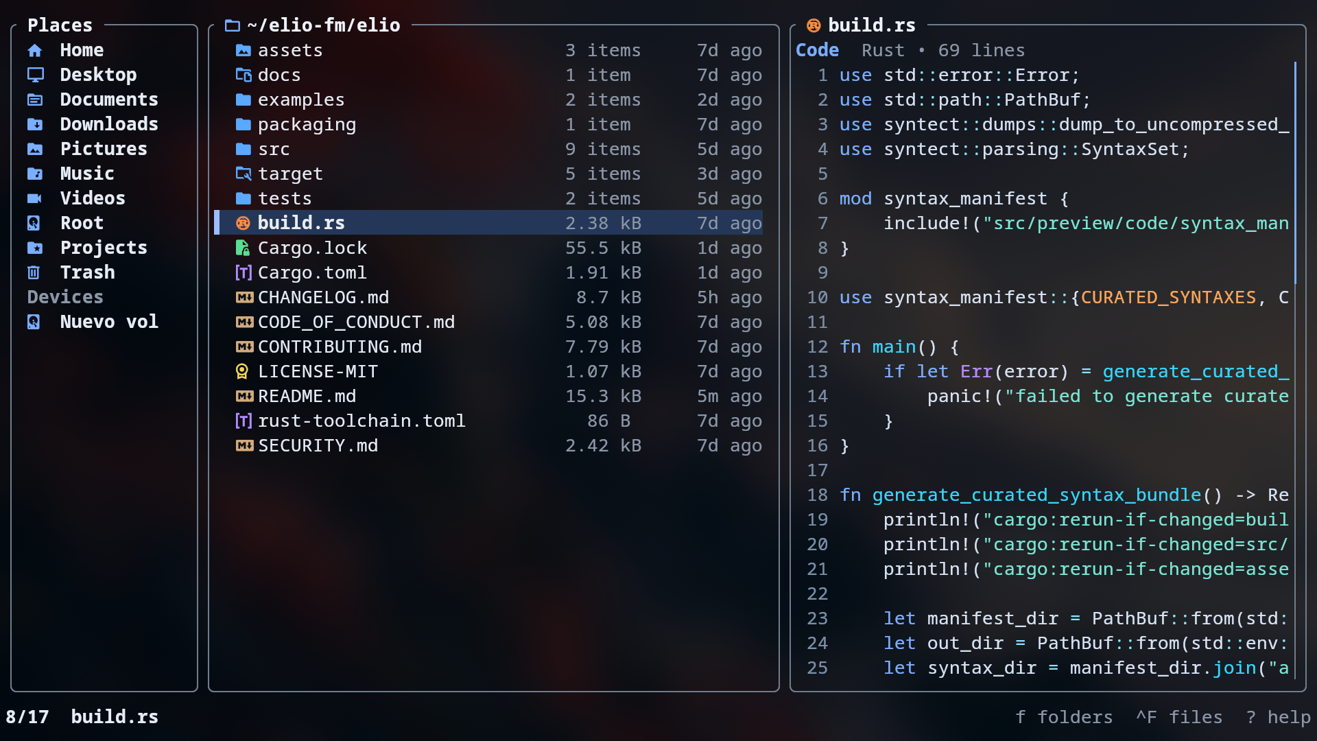 Transparent theme screenshot